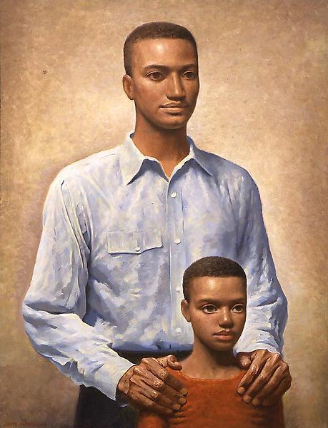 Untitled (Two Generations), 1944 oil on canvas 35...