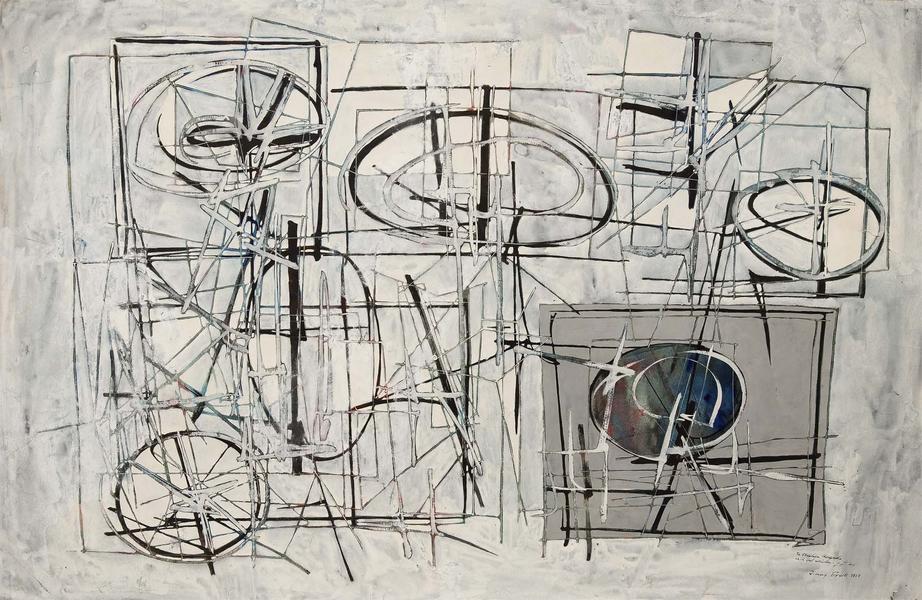 Untitled, 1954 gouache and ink on paper 23 x 35 in...