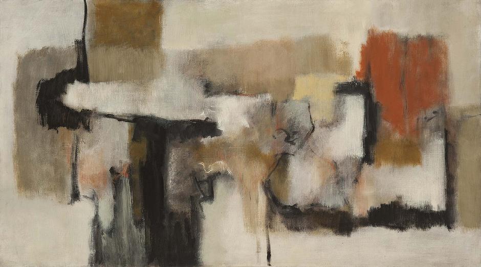 Untitled (Abstraction), c.1959 oil on canvas 27 3/...