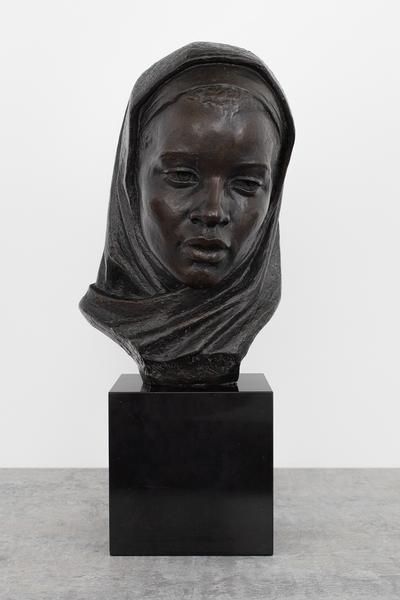 Black Madonna, 1961 bronze on marble base 13 x 9 3...