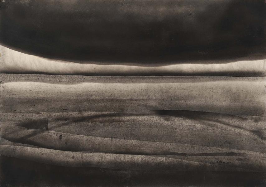 Untitled, 1957 soot on paper 27 5/8 x 39 3/8 inche...