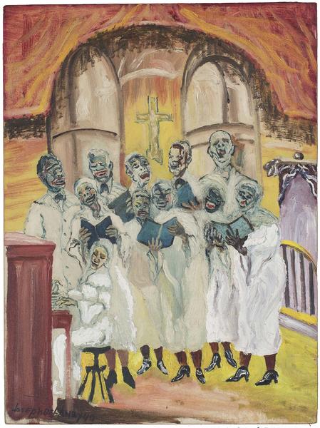 The Choir, 1940 oil on canvasboard 24 x 17 3/4 inc...