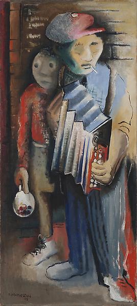 Musicians, 1943 oil on canvas 40 1/4 x 18 inches /...
