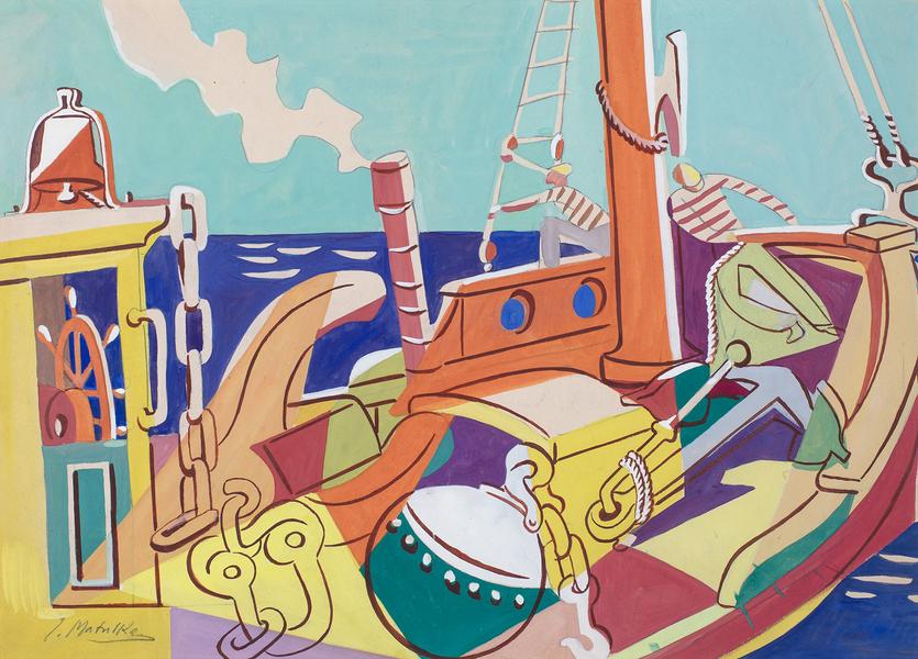 Untitled (Going to Sea), c.1930 gouache on paper 1...
