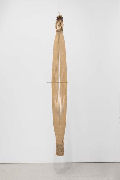 Untitled, c.1960 linen, feathers, twigs and copper...