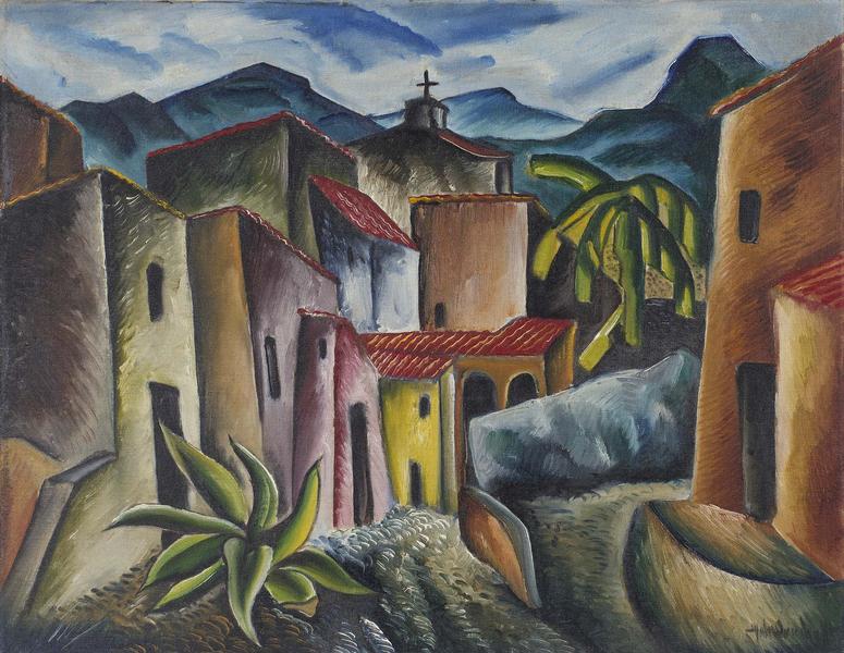 San Miguel Allende, 1936 oil on canvas 22 1/4"...
