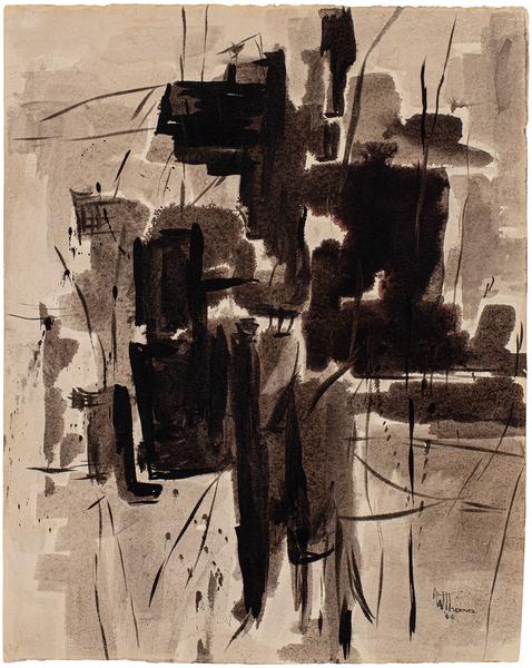Alma Thomas (1891-1978) Untitled, 1960 black ink a...