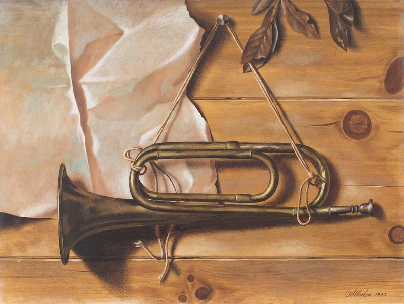 Untitled (Hanging Horn), 1942 tempera on Whatman b...