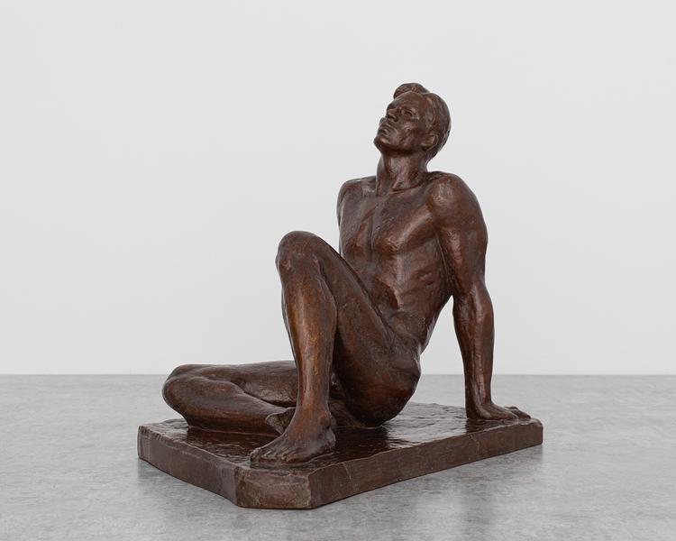 Untitled (Reclining Male Nude), c.1960 bronze 13&q...