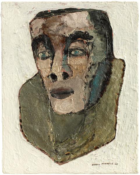 Benny Andrews (1930-2006) Actor, 1963 oil on canva...