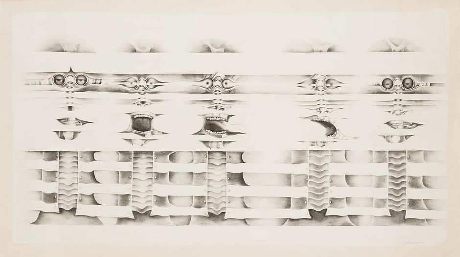 Untitled, 1974-75 graphite on gessoed paper 43 1/8...