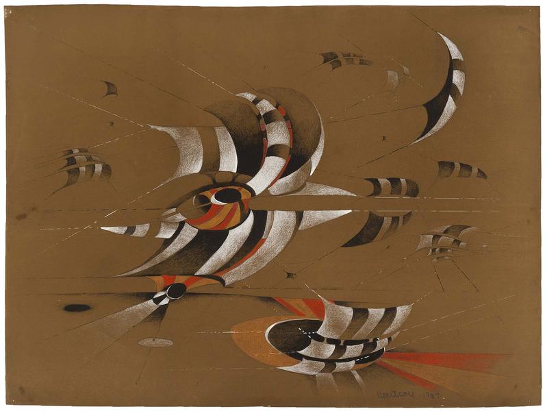 Untitled, 1967 colored pencil and gouache on paper...