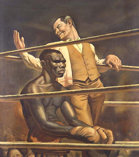Negro Boxer, 1927 oil on canvas 34” x 30&rdq...