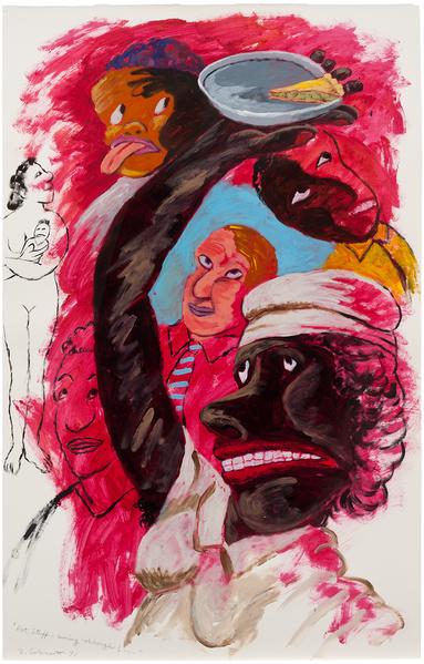 Hot Stuff-Coming Through!, 1991 acrylic on paper 4...
