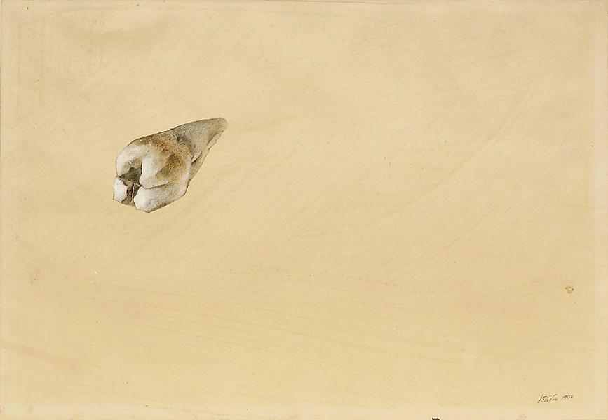 Untitled (Tooth), 1970 acrylic and graphite on pap...