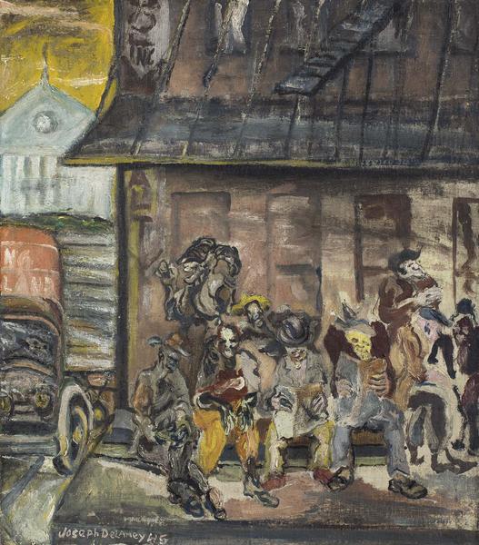 Washington Market (NYC), 1945 oil on canvas 25 1/4...