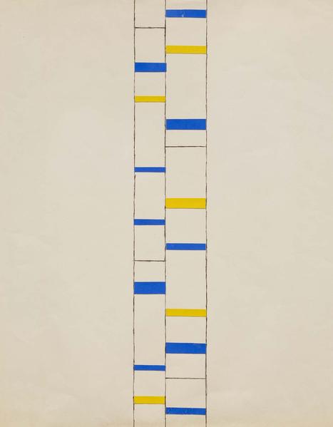 Untitled (Second Theme), 1953 tempera on paper col...