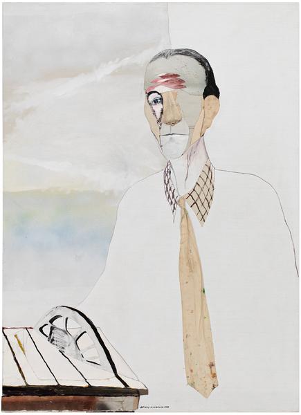 Duchamp, 1985 oil and graphite on canvas with pain...