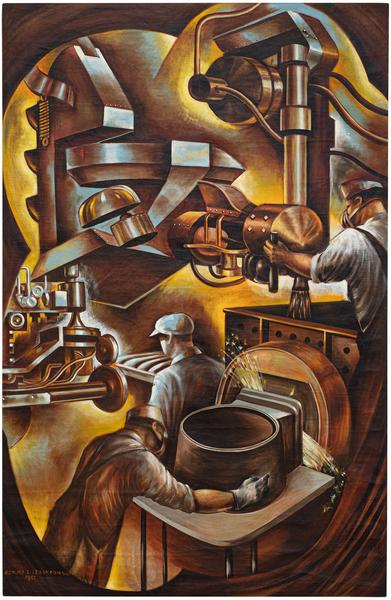 Edmund Lewandowski (1914-1998) Industry, 1942 oil...