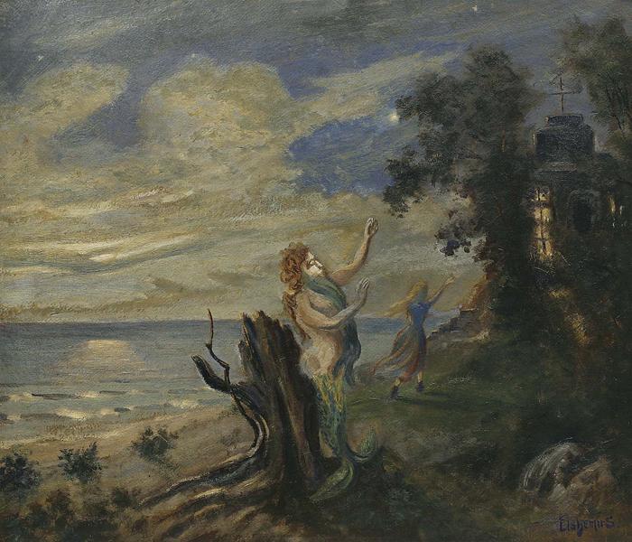 Untitled (Figures in a Moonlit Landscape), c.1905...