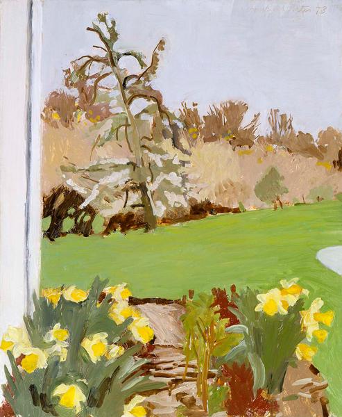 Fairfield Porter (1907-1975) Daffodils and Pear Tr...
