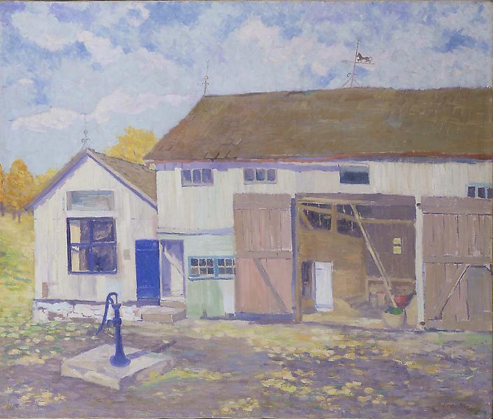The Barn, Telford, c.1940 oil on canvas 25" x...