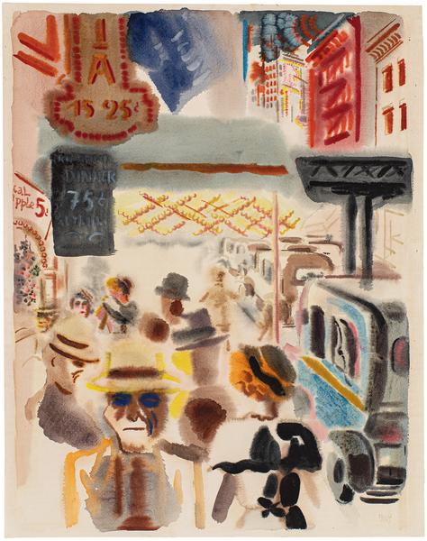 George Grosz (1893-1959) New York, Downtown Manhat...