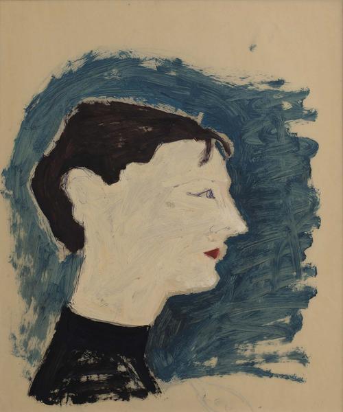 Untitled (double sided portrait) c.1945 oil,...