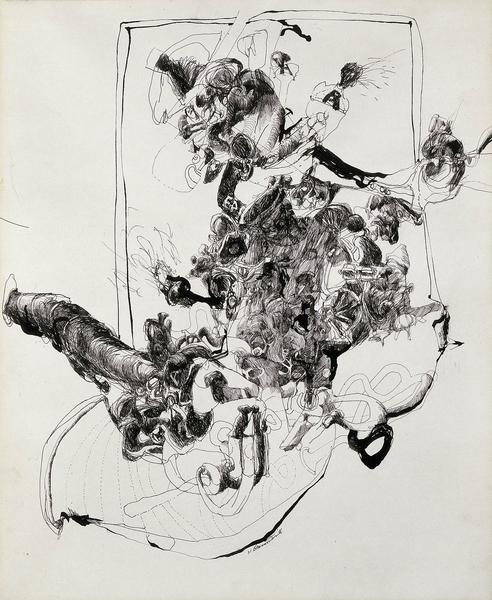 Untitled, 1966 black ink on paper 16 3/4" x 1...