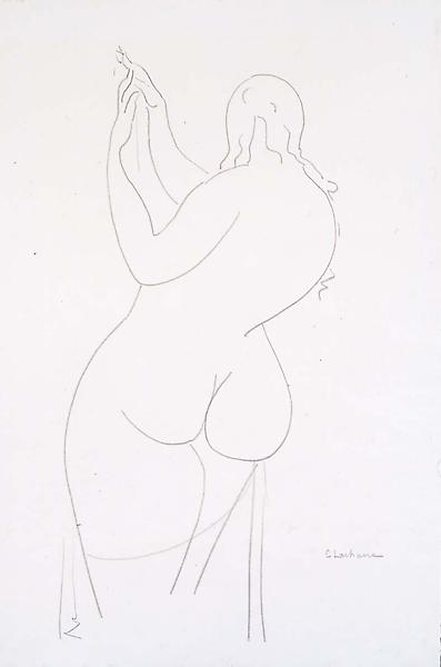 Standing Nude from Rear, c.1930 graphite on paper...