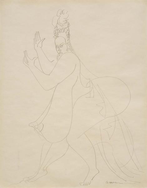 Untitled (Dancing Figure), 1932-34 graphite on pap...