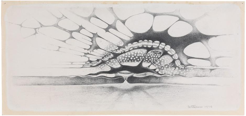 Lee Bontecou (b.1931) Untitled, 1975 graphite on g...