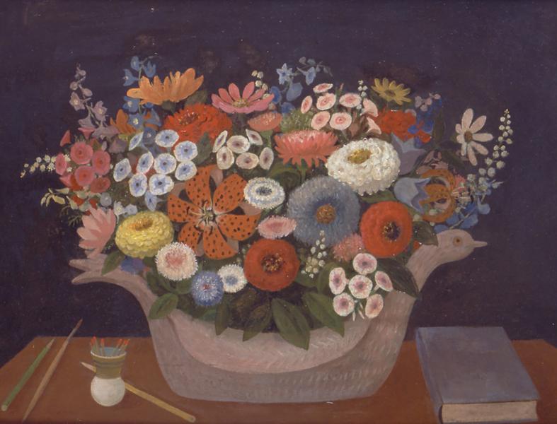 Doris Lee (1905-1983) Flowers In Duck Planter, c....