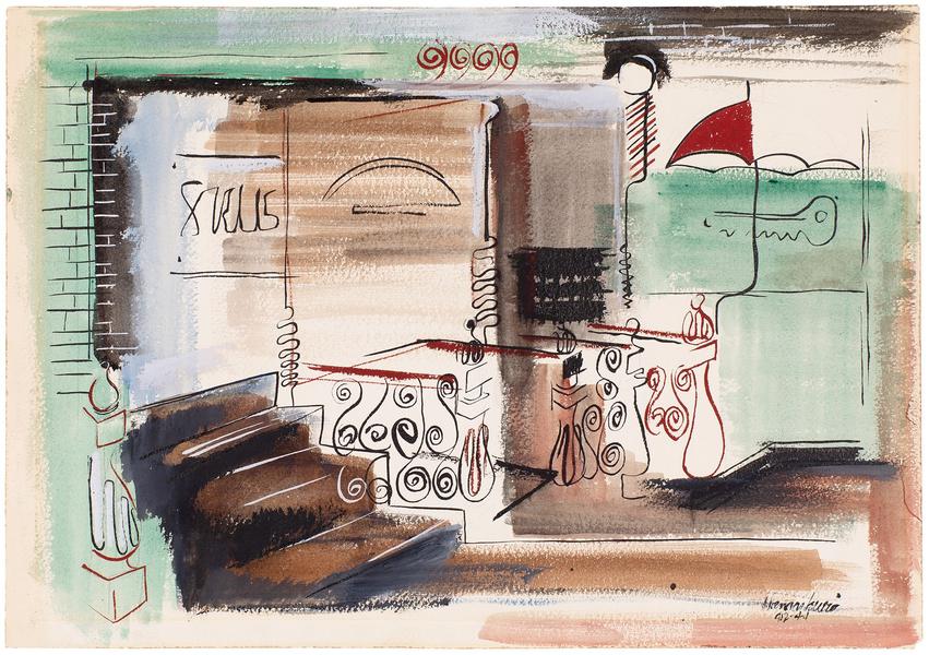 Norman Lewis (1909-1979) Untitled, 1944 watercolor...