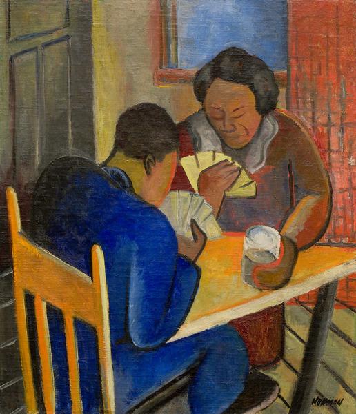 Norman Lewis (1909-1979) Untitled (Card Players),...