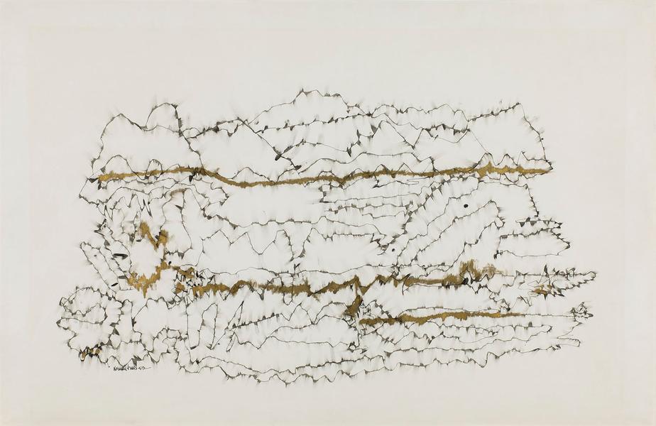 Untitled (Winter Branches), 1953 ink and gold meta...
