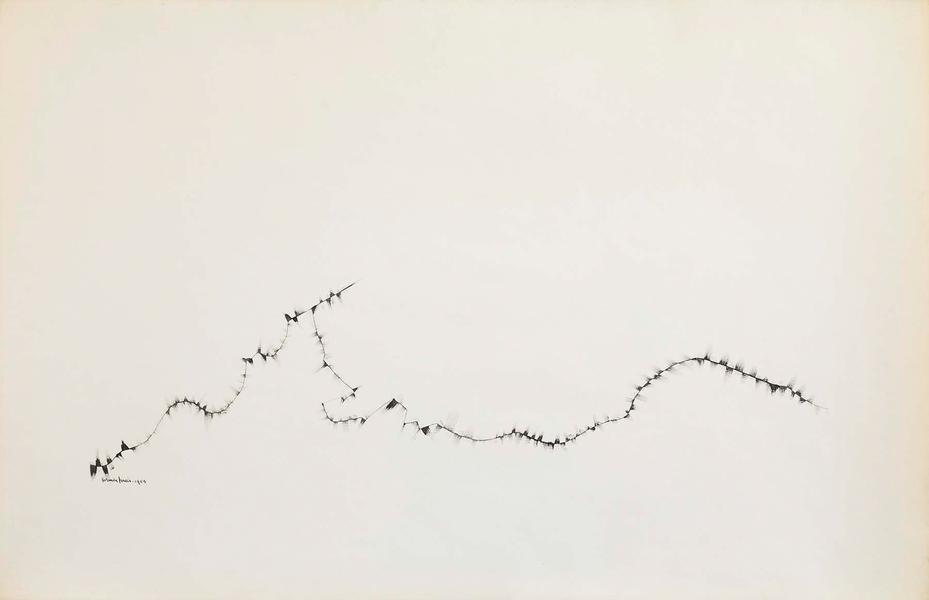 Winter Branches #3, 1953 ink on paper 26" x 4...