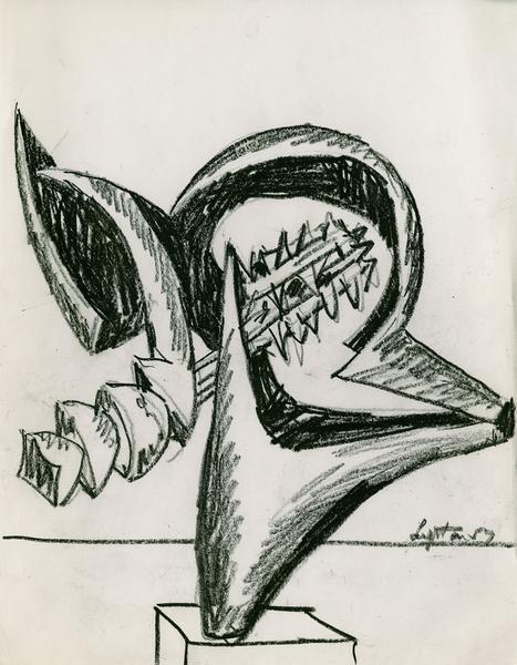 Untitled, 1959 Conté crayon on paper 11 x 8...