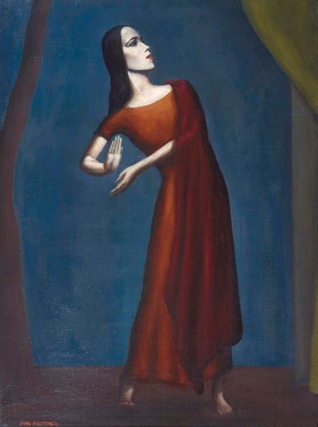 Martha Graham, c.1938 oil on canvas mounted to ill...