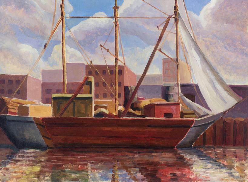 Malvin Gray Johnson (1896-1934) River Boat, Harlem...
