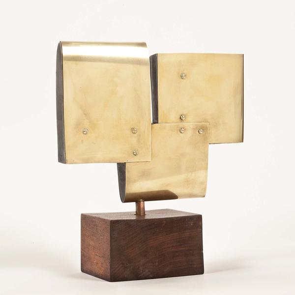 S-I-SCP-66, 1966 brass, copper and resin on wooden...
