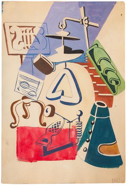 Untitled (Jazz), c.1927 gouache and watercolor on...