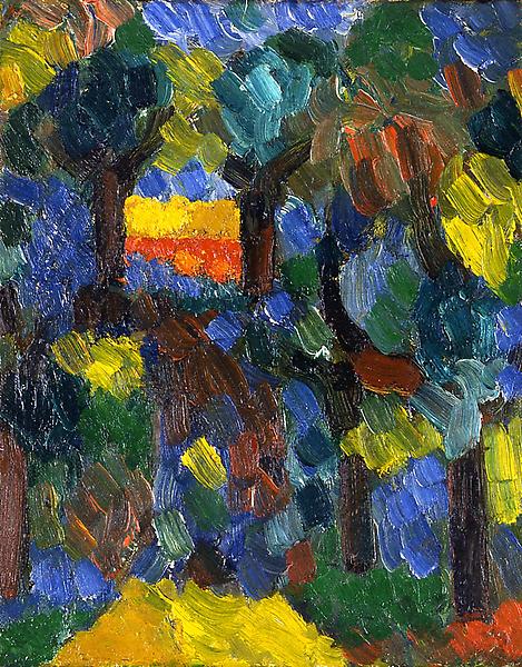 Untitled (landscape), 1956 oil on canvas board 10...