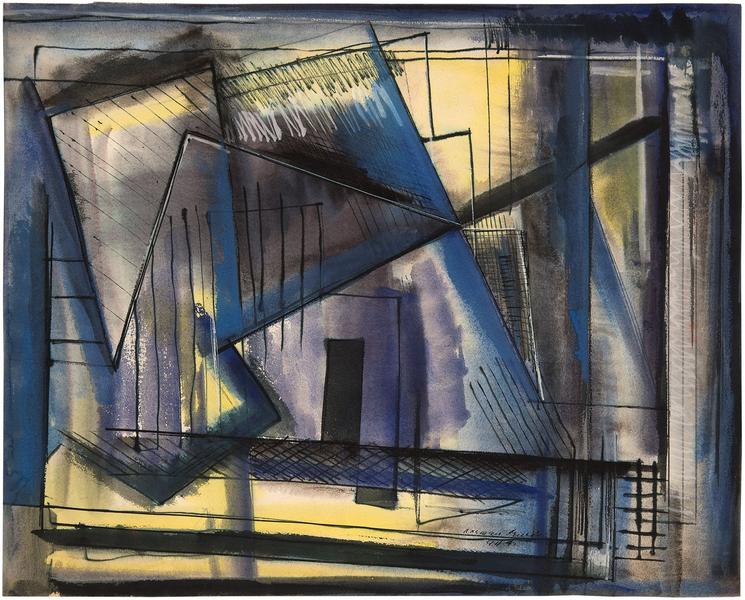 Norman Lewis (1909-1979) Untitled (Architectural A...
