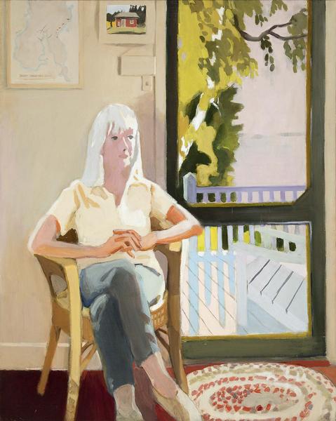 Aline by the Screen Door, 1971 oil on canvas 60&qu...