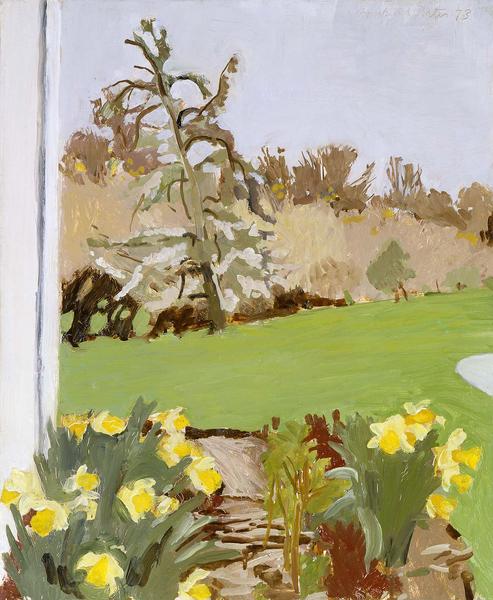Fairfield Porter (1907-1975) Daffodils and Pear Tr...