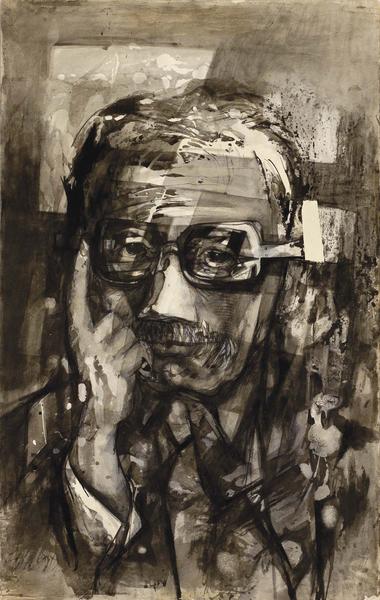 Self-Portrait, 1962 ink, wash and tape on paper 23...