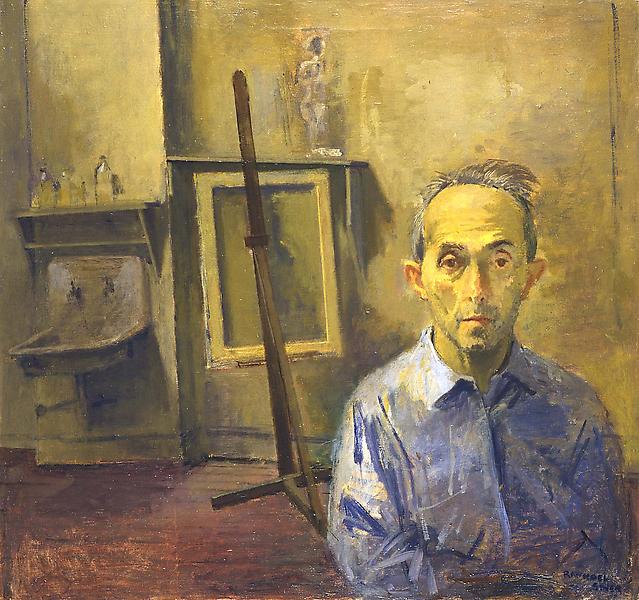 Self Portrait - In the Studio, 1959 oil on canvas...