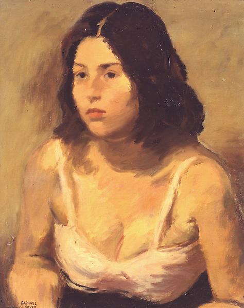 Woman In Pink Camisole, c.1938 oil on canvas 20&qu...