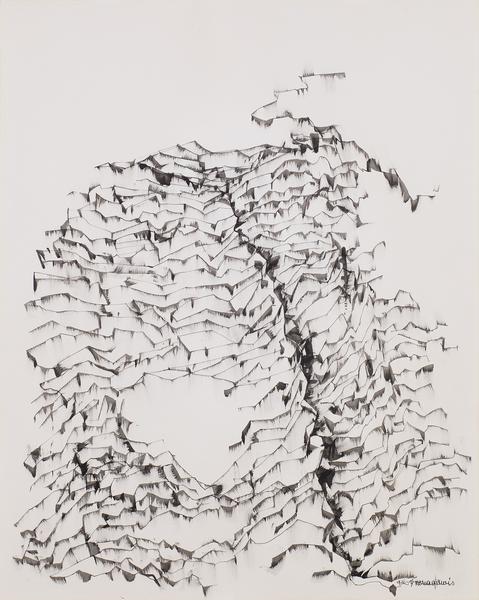 Untitled, 1974 ink on paper 29" x 23" si...